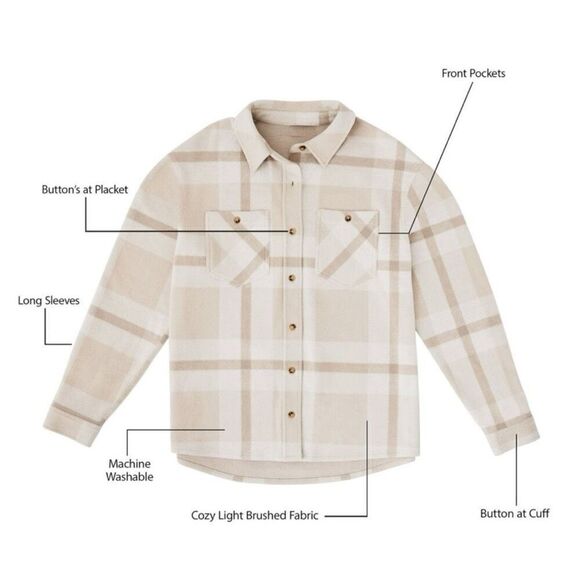 Member's Mark Women's Cozy Button Down Size XL - Picture 5 of 12